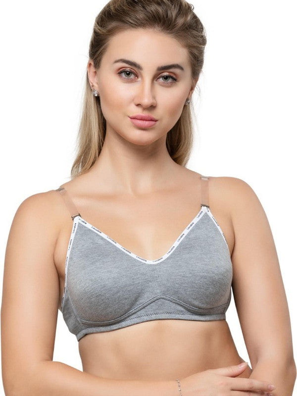 Lovable Grey Non Padded Non Wired Full Coverage Bra NEXA 2_Grey-Lovable India