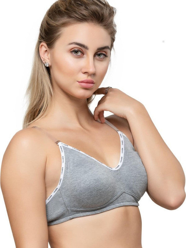 Lovable Grey Non Padded Non Wired Full Coverage Bra NEXA 2_Grey-Lovable India
