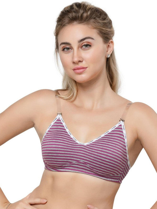 Lovable Wine-Grey Non Padded Non Wired Full Coverage Bra NEXA 3_Wine-Grey-Lovable India
