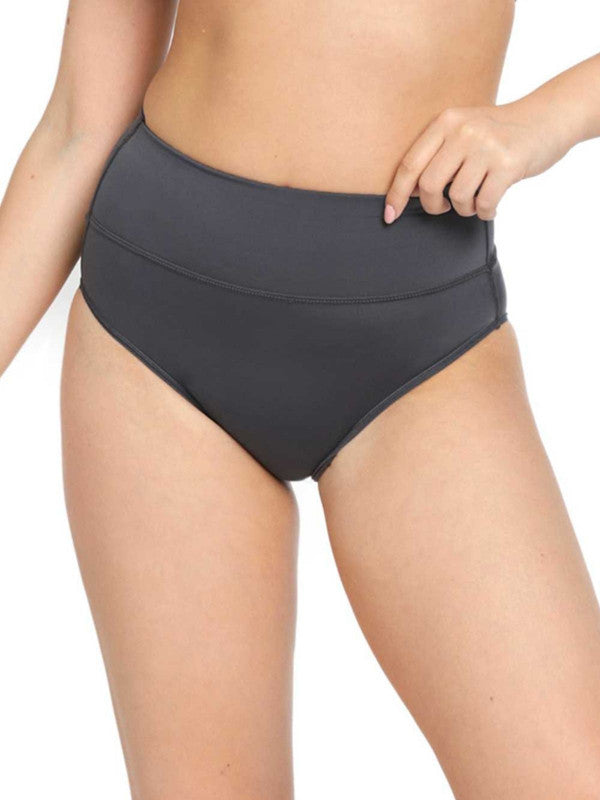Women Steelgrey Solid Shapewear Panty - SHAPER-Steelgrey-Lovable India