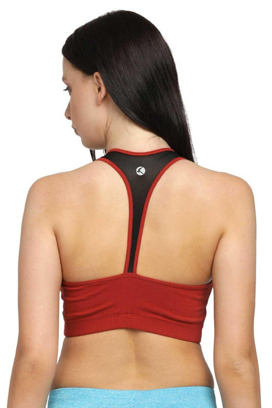 Lovable Orange Padded Non Wired Full Coverage Sports Bra MANTRA-PRINT-Orange
