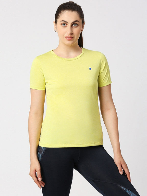 Women Neon Yellow Solid Top - Fly-BY-IF-TL