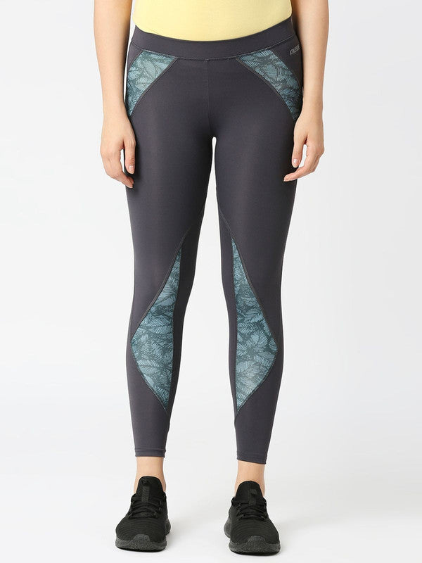 Women Steel Grey Solid Yoga Pants - PACER HD-STG