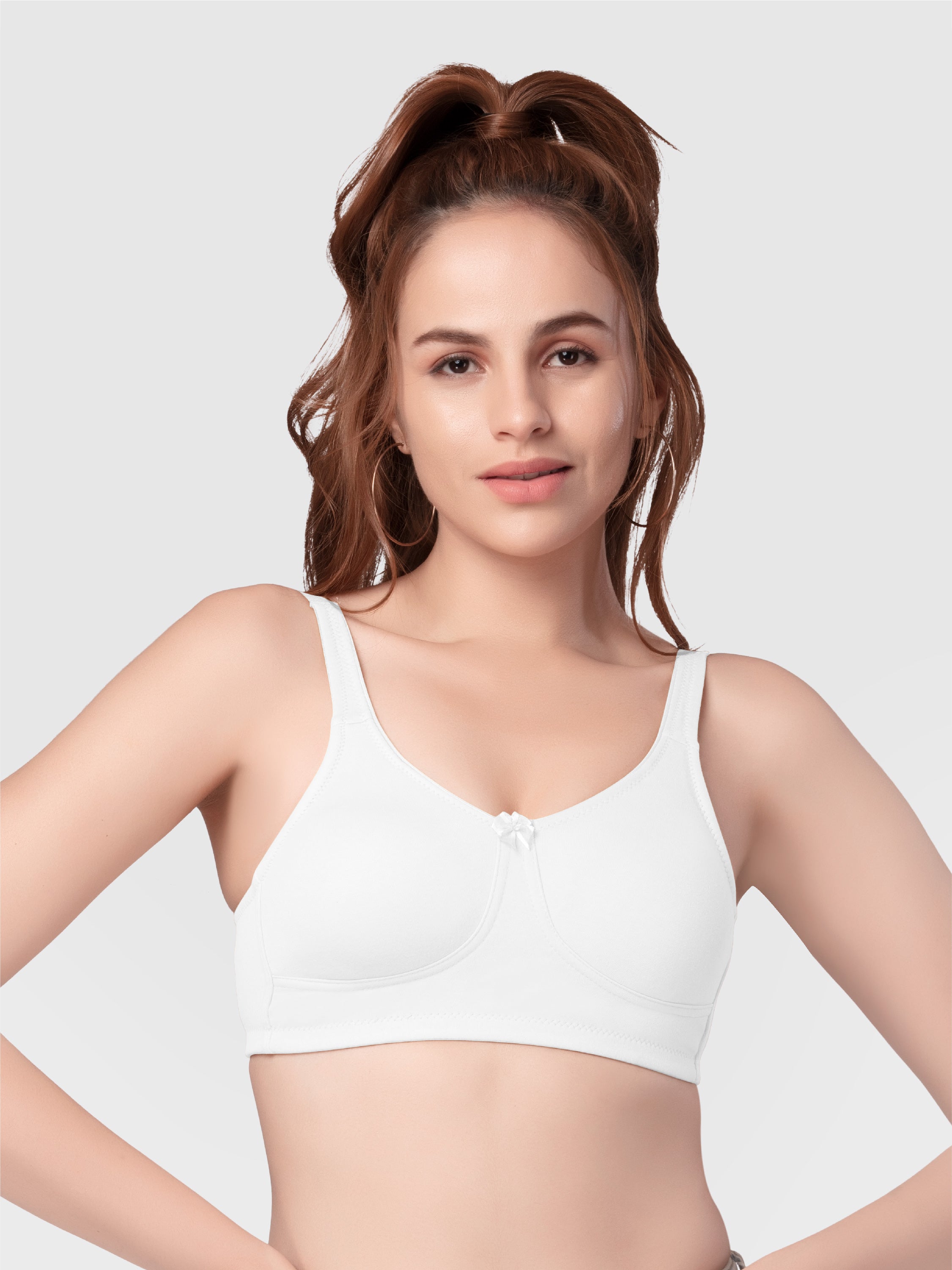 Daisy Dee White Non Padded Non-Wired Full Coverage Sports Bra - NPLSH-White