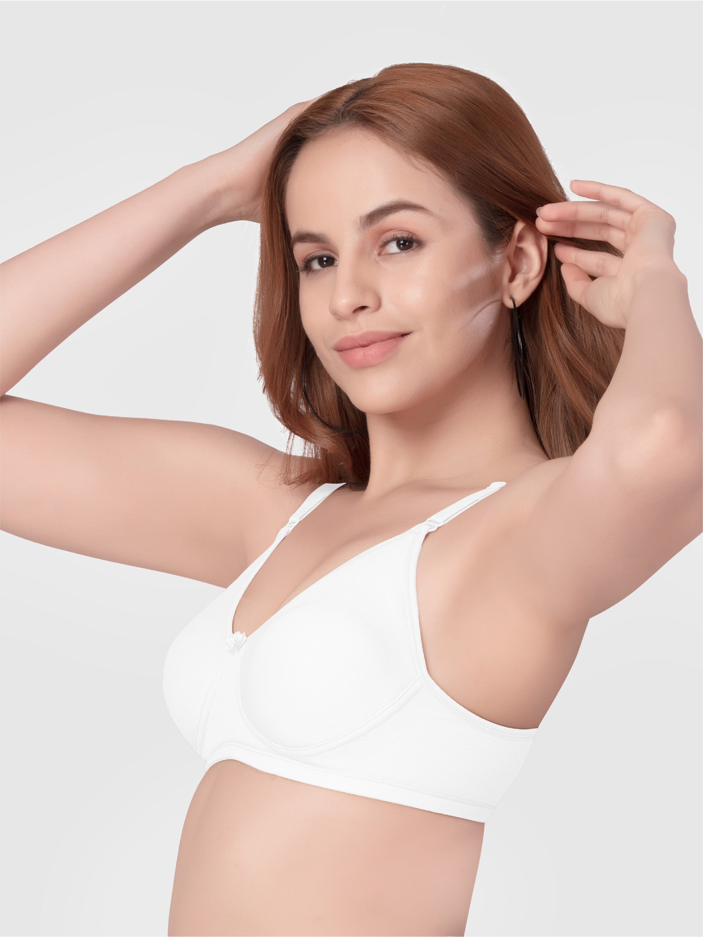 Daisy Dee White Non Padded Non Underwired Full Coverage T-Shirt Bra - NYSIKA-White