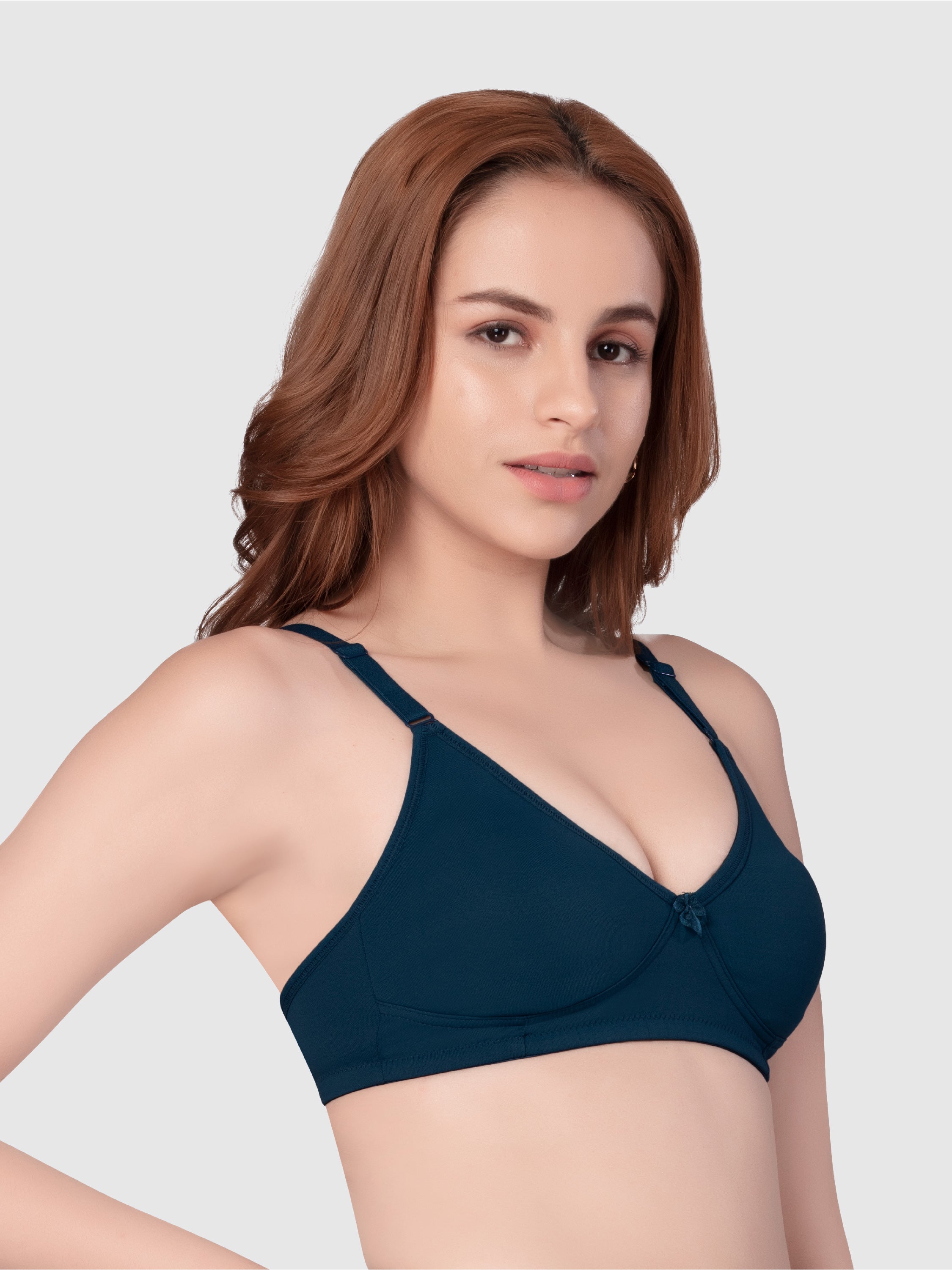 Daisy Dee E Blue Non Padded Non-Wired Full Coverage T-Shirt Bra - NSNA-E Blue