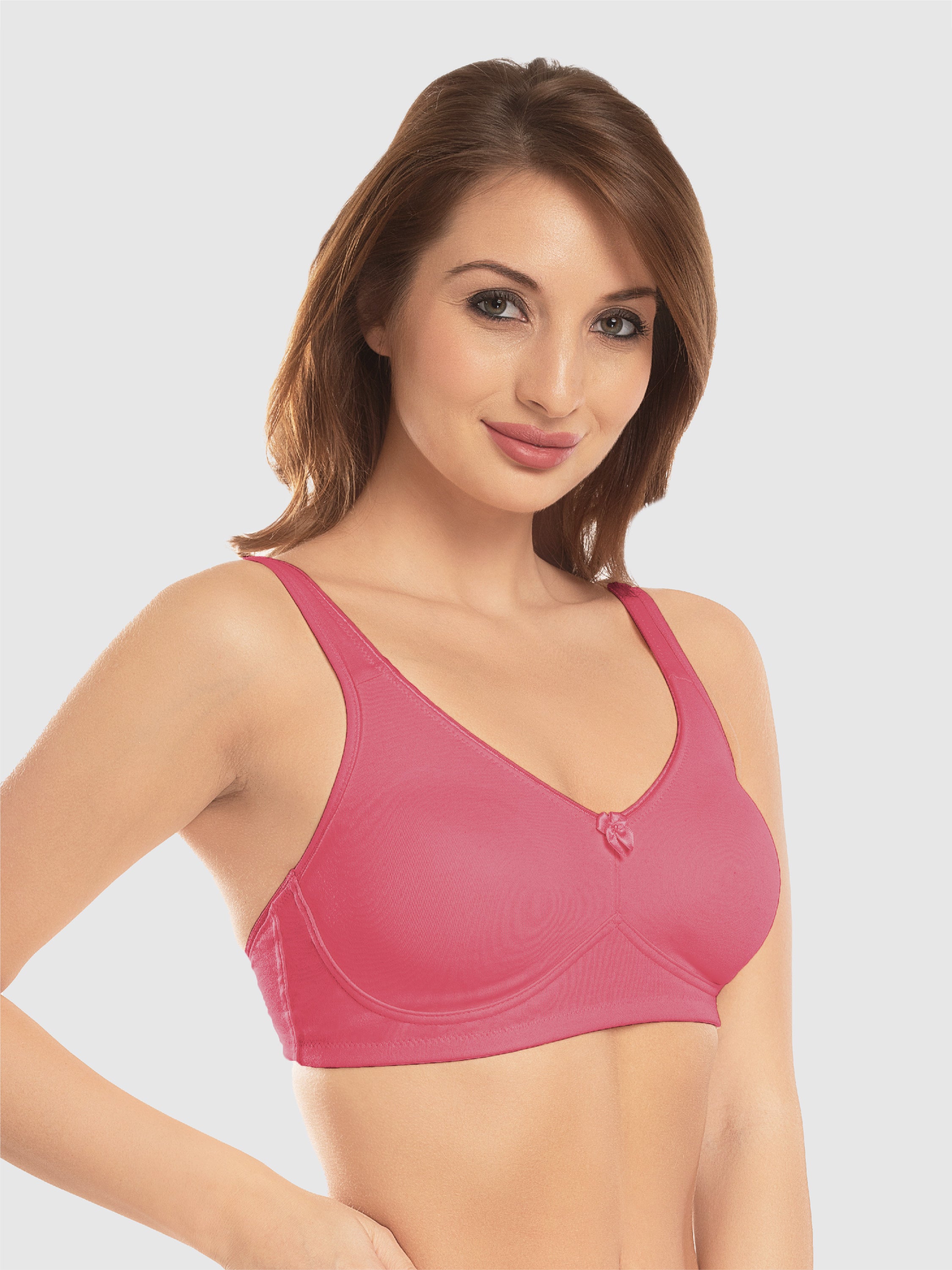 Daisy Dee Dusty Rose Non Padded Non-Wired Full Coverage T-Shirt Bra - NDLGHT-Dusty Rose