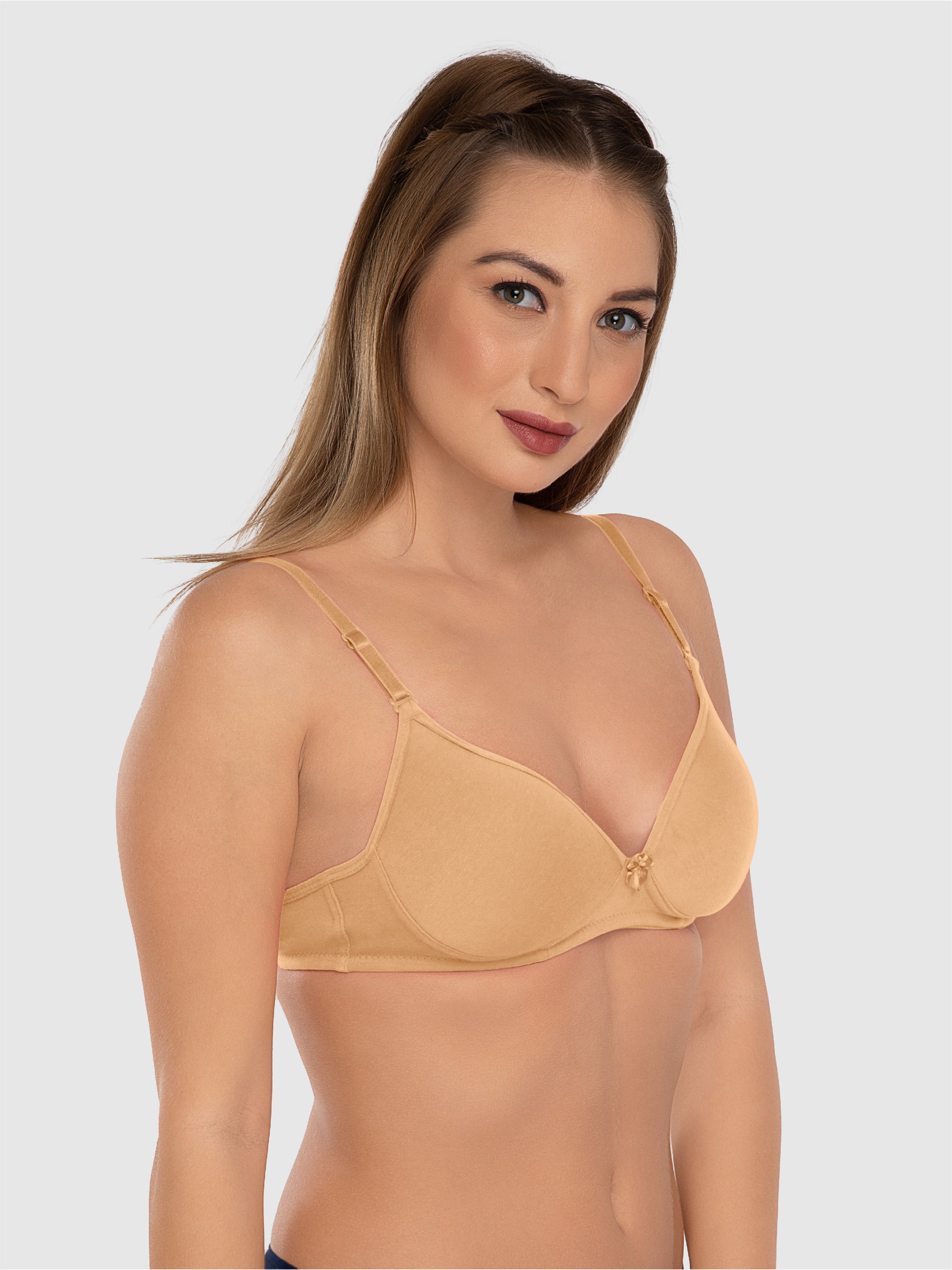 Daisy Dee Skin Non Padded Wirefree 3/4th Coverage Everyday Bra - NMSTI-Skin