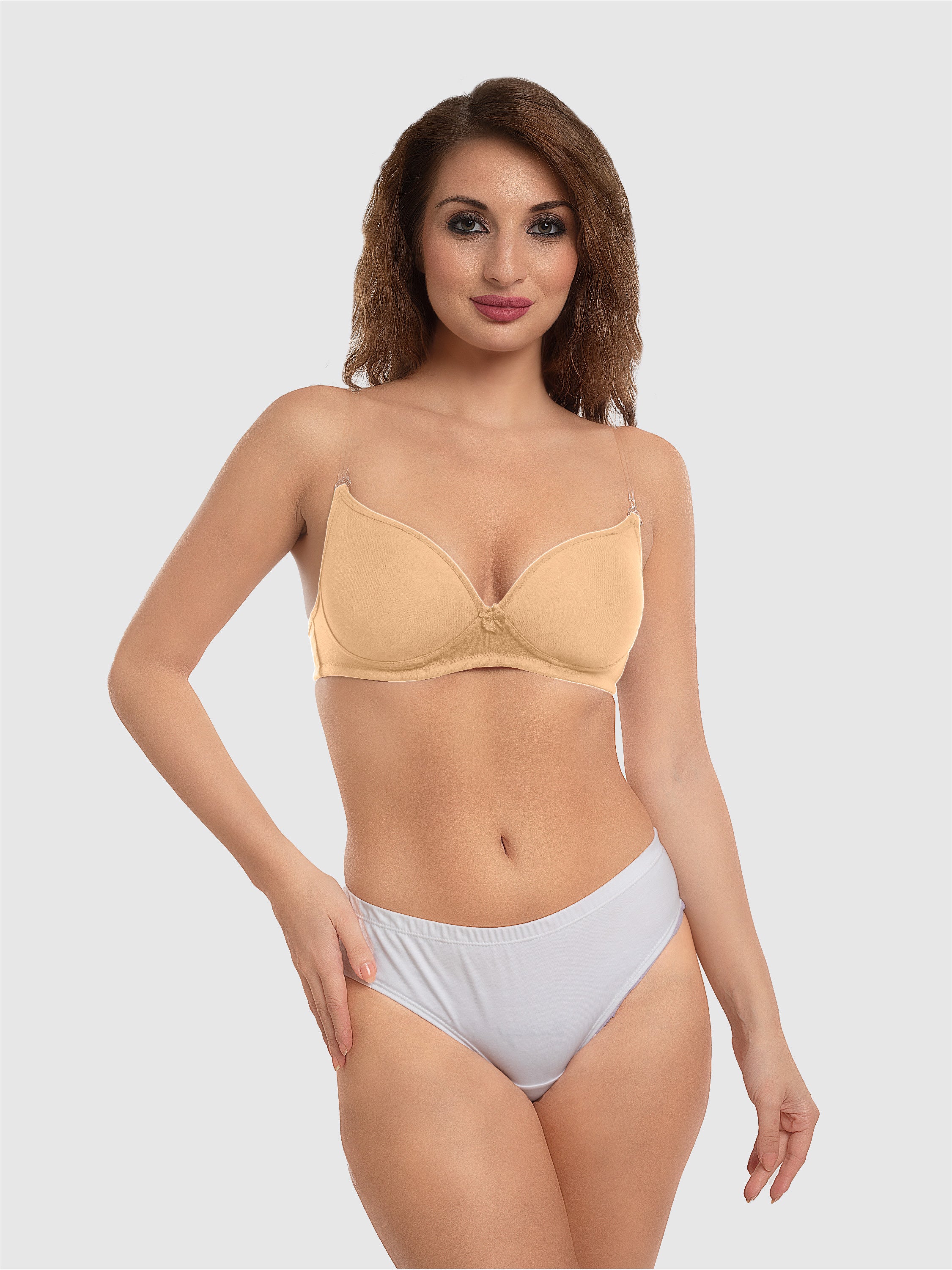 Daisy Dee Skin Non Padded Wirefree 3/4th Coverage Everyday Bra - NMSTI-Skin