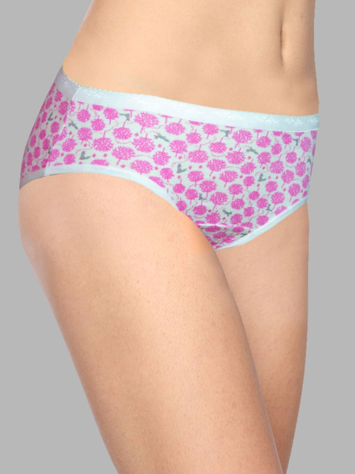 Women Multicolour Printed Assorted Hipster Panty (Pack of 3)- Lotus
