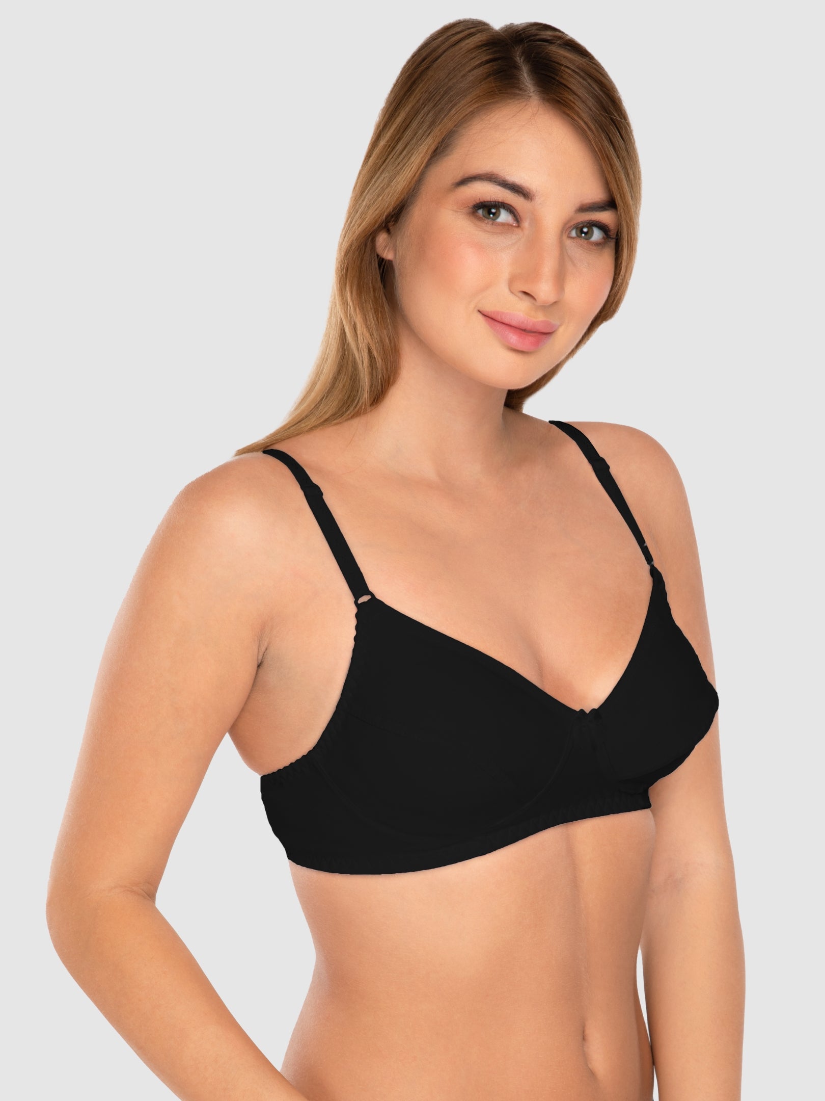 Daisy Dee Black Non Padded Non Wired Full Coverage Bra NCLBR-Black