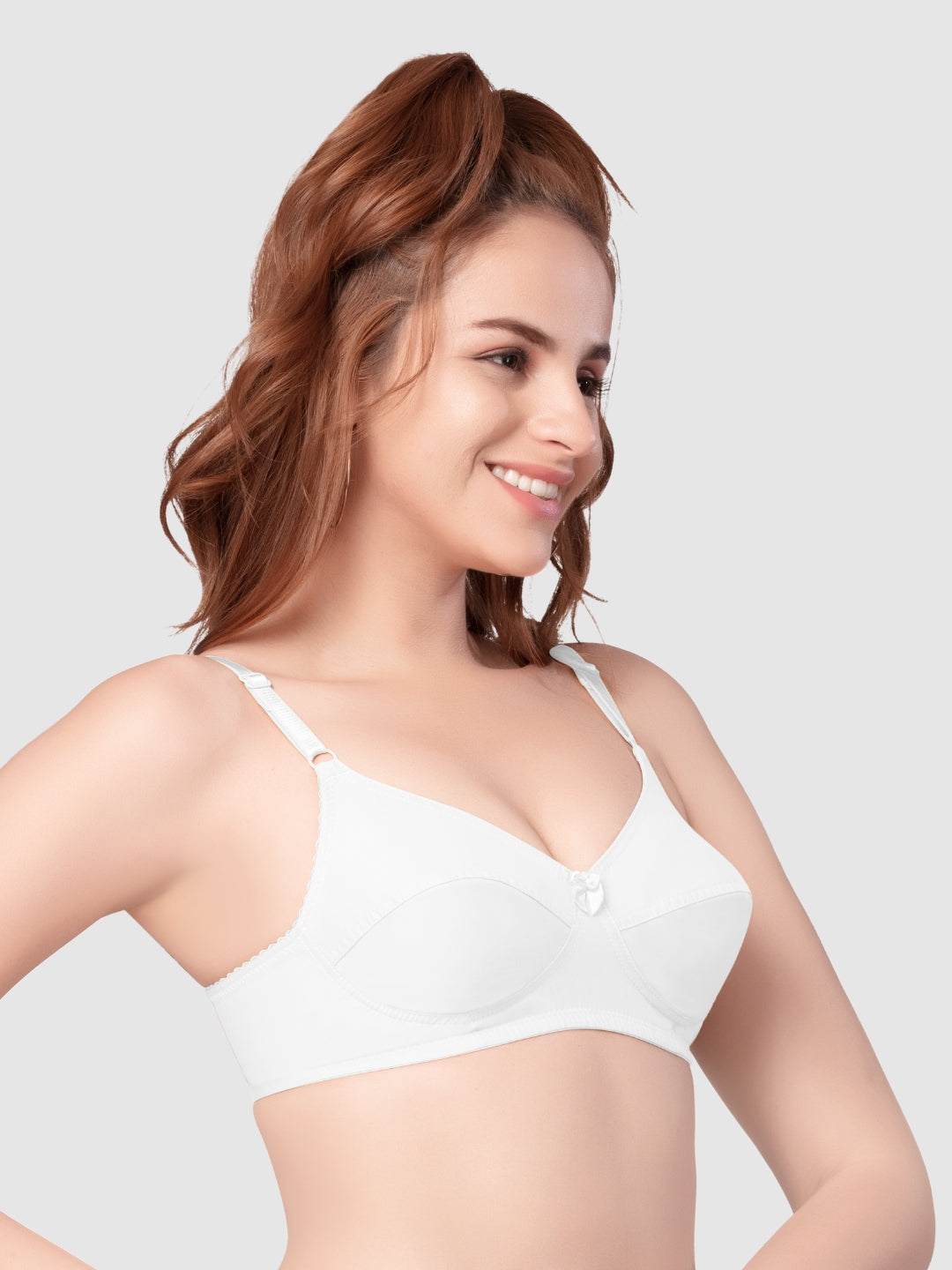 Daisy Dee White Non Padded Non Wired Full Coverage Bra NMELN-White