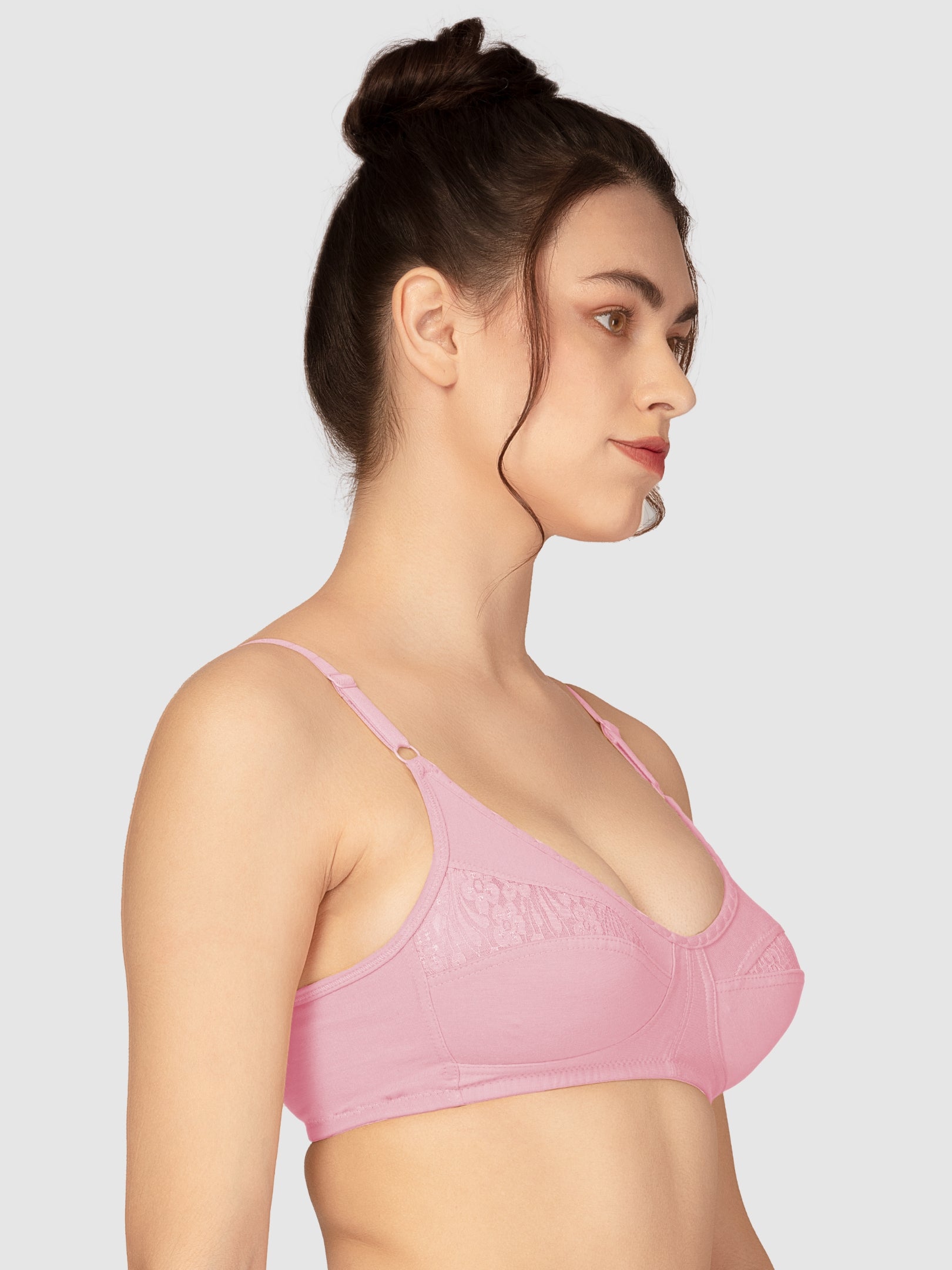 Lovable Baby Pink Non Padded Non Wired Full Coverage Bra L-0196-P.PINK