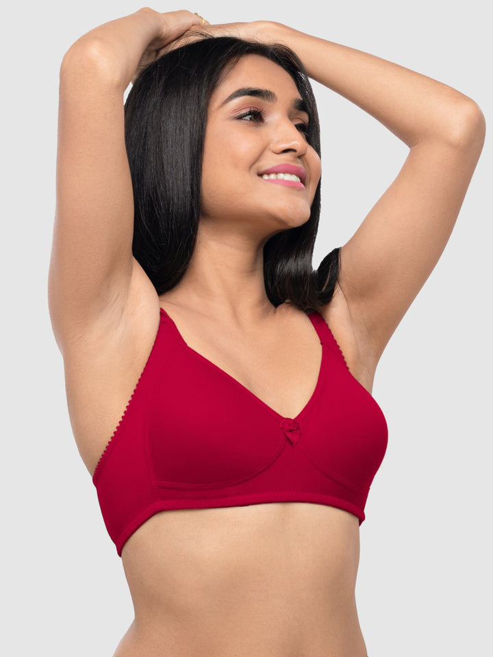 Lovable Multicolor Non Padded Non Wired Full Coverage Bra - (Pack of 2) Contours- Ink Blue/Violet