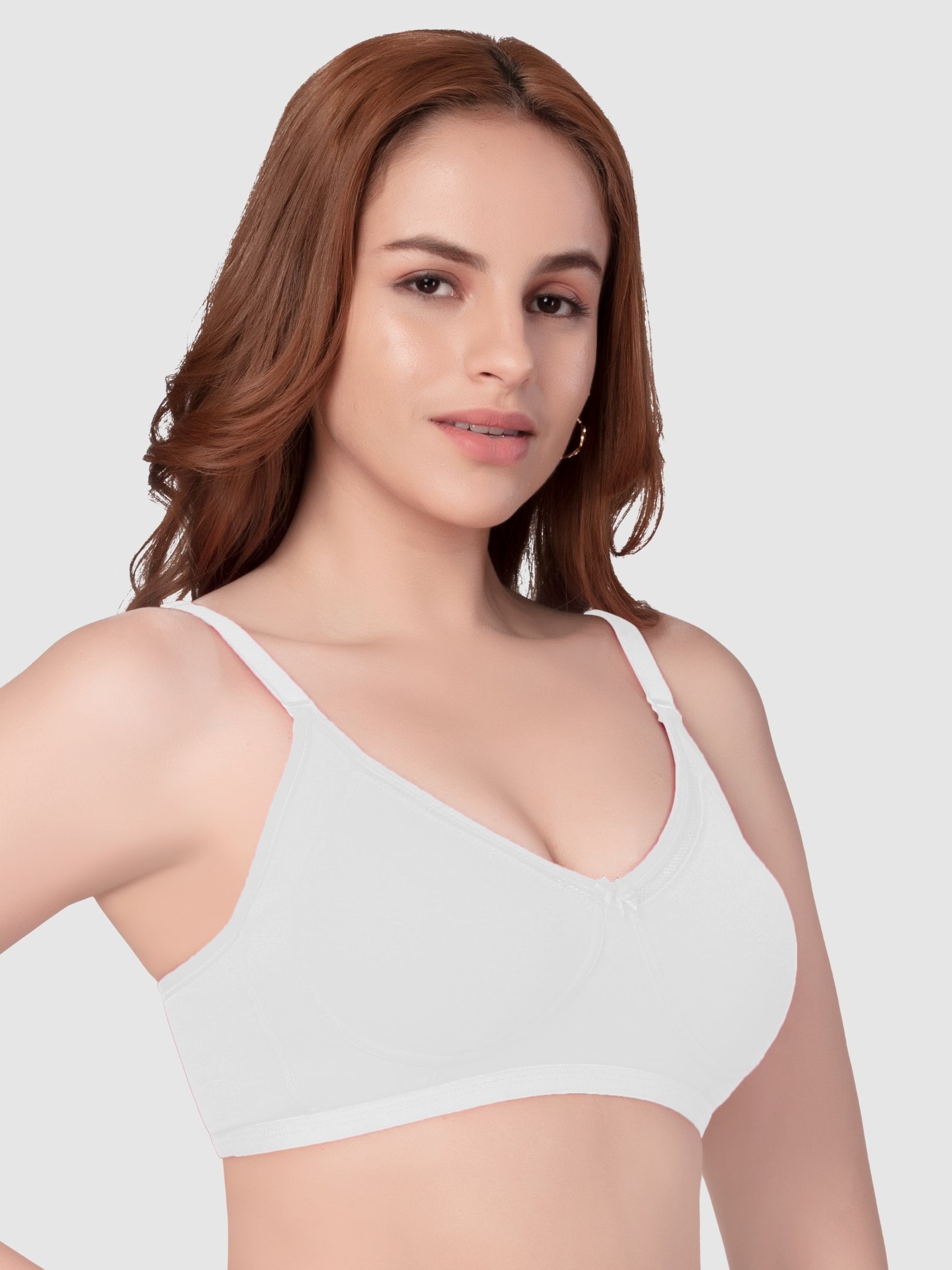 Daisy Dee White Non Padded Non Wired Full Coverage Bra - NRYN-White