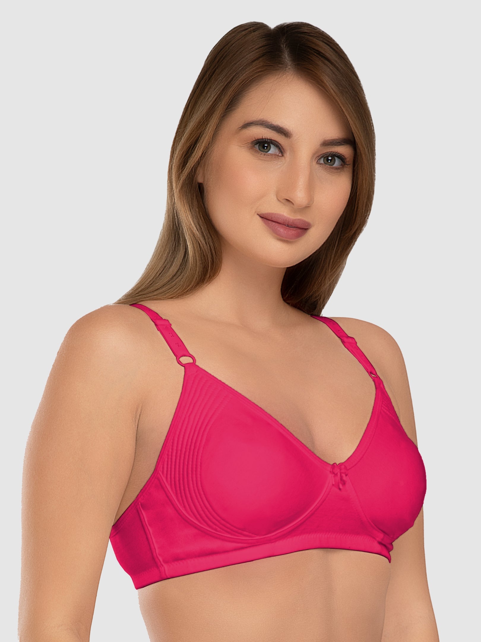 Daisy Dee Crimson Red Non Padded Non Wired Full Coverage Bra NSMPSMTH-Crimson Red