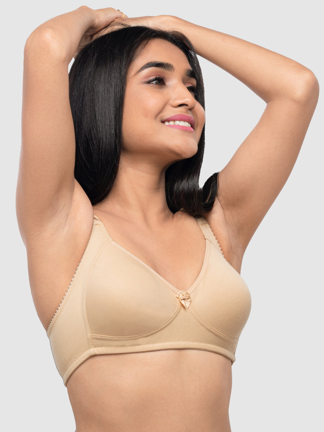 Lovable Multicolor Non Padded Non Wired Full Coverage Bra - (Pack of 2) Contours- Black/Skin
