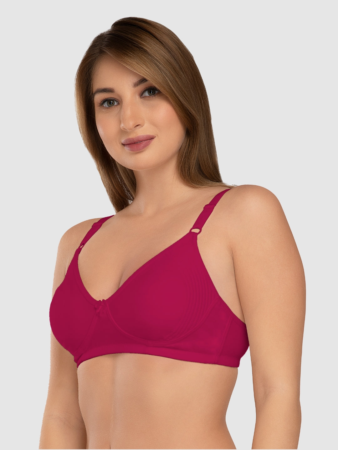 Daisy Dee Crimson Red Non Padded Non Wired Full Coverage Bra NSMPSMTH-Crimson Red