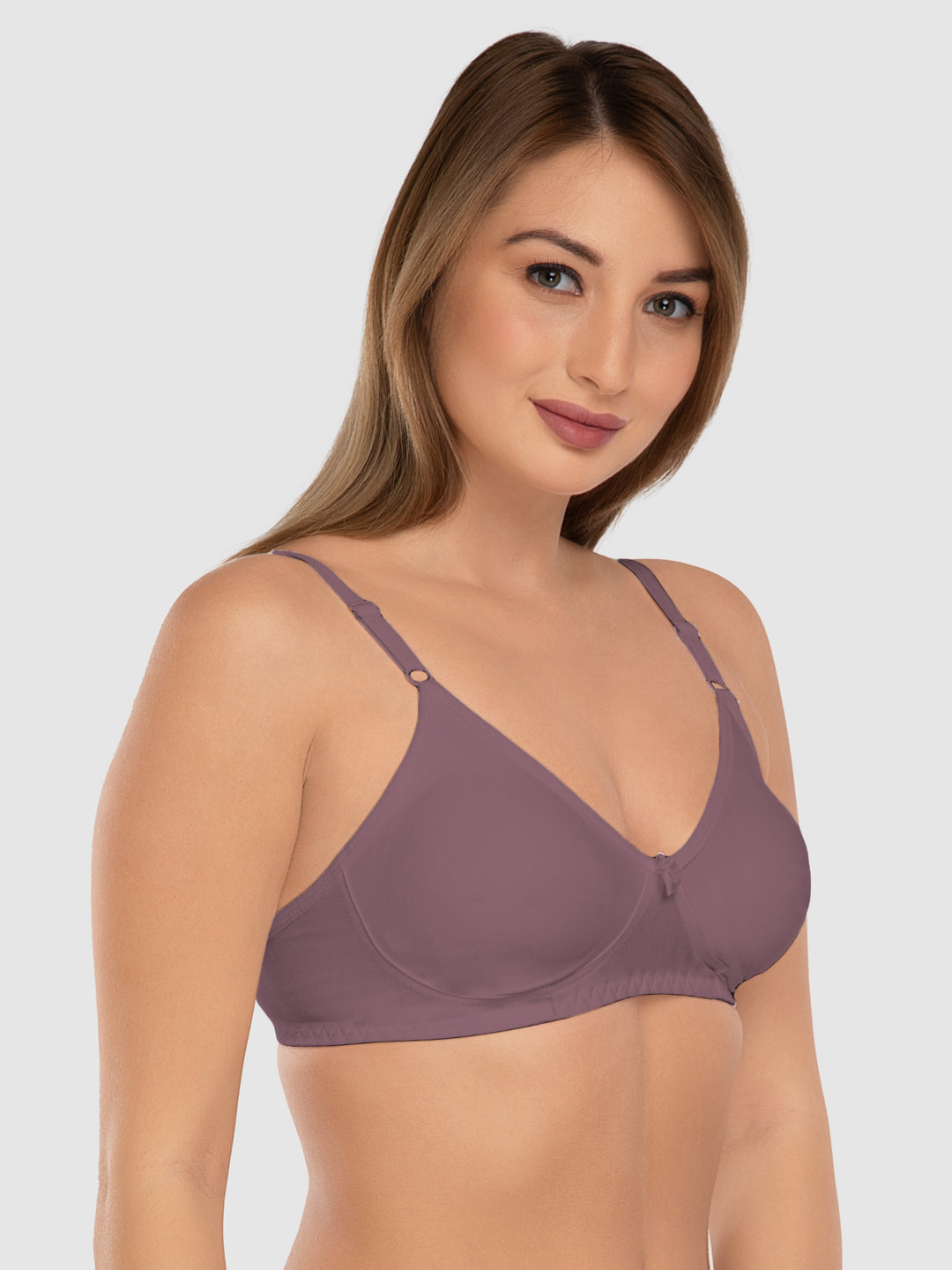 Daisy Dee Multicolor Non Padded Wirefree Full Coverage T-Shirt Bra Pack of 3 - LABELLA_3PK_BERRY/WHITE/BLACK