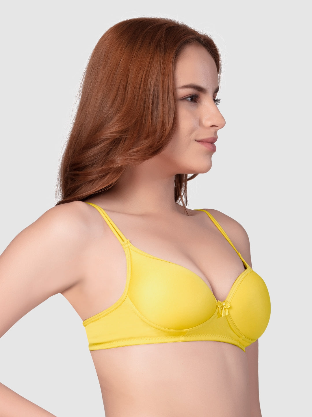 Daisy Dee Yellow Padded Non Wired Full Coverage Bra NKWI-Yellow