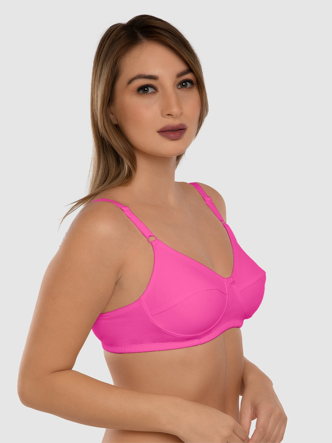 Daisy Dee Salmon Pink Non Padded Non Wired Full Coverage Bra - NSHTL-Salmon Pink