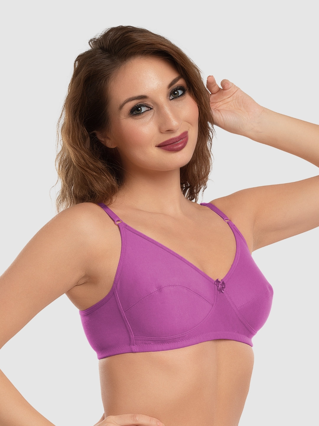 Daisy Dee Onion Pink Non Padded Non Wired Full Coverage Bra NSARH-O. Pink