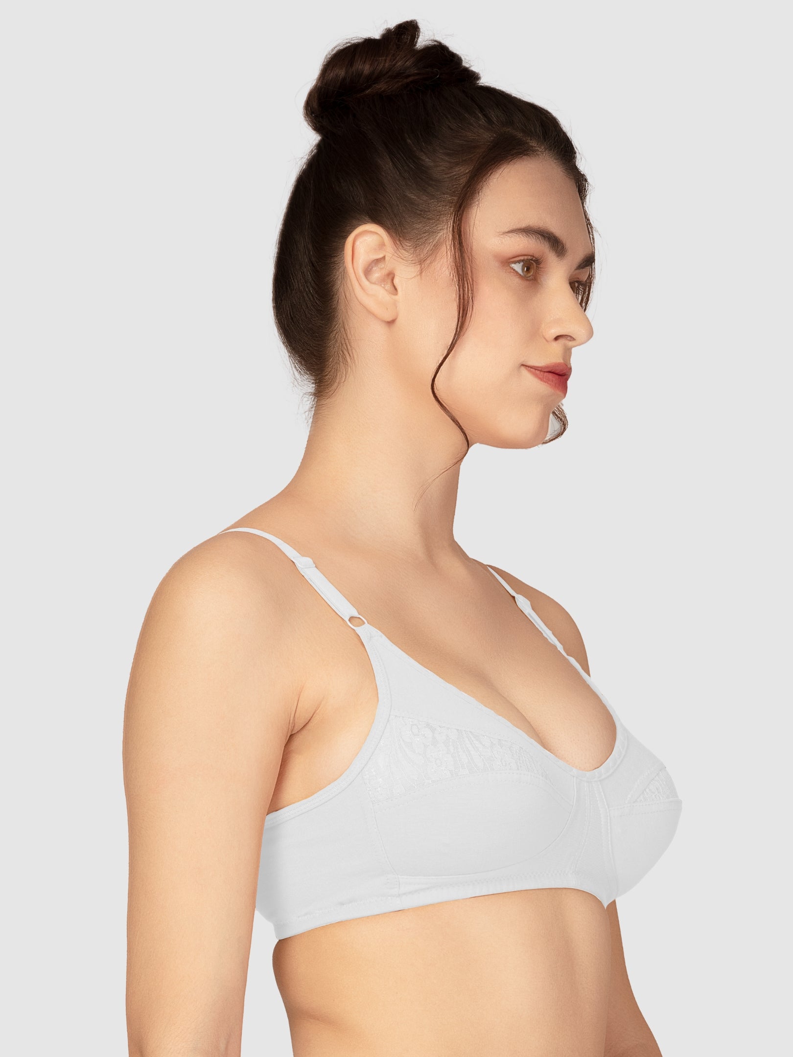 Lovable White Non Padded Non Wired Full Coverage Bra L-0196-WHITE