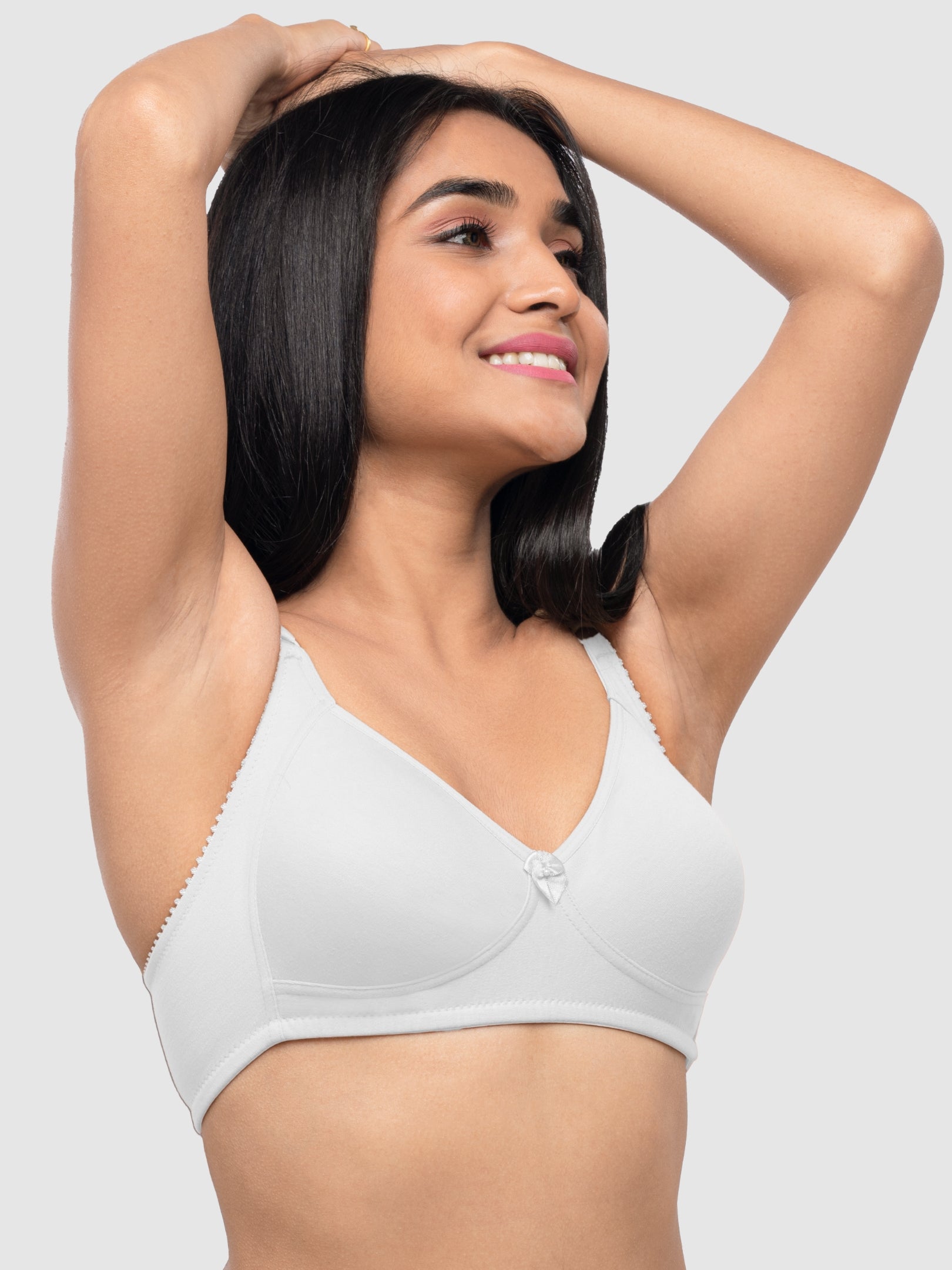 Lovable White Non Padded Non Wired Full Coverage Bra Contours-White