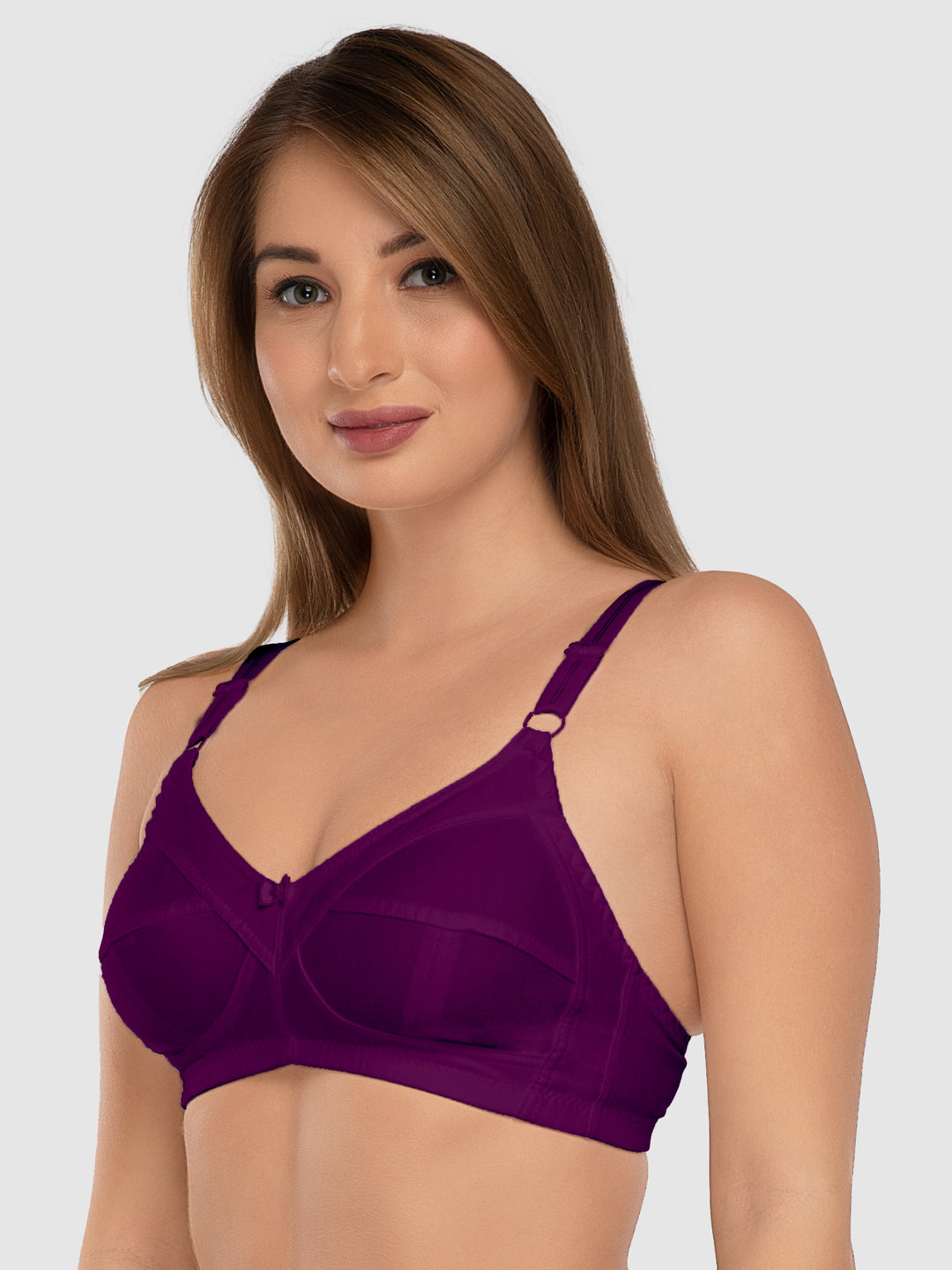 Daisy Dee Wine Non Padded Non Wired Full Coverage Bra - NSHPU-Wine