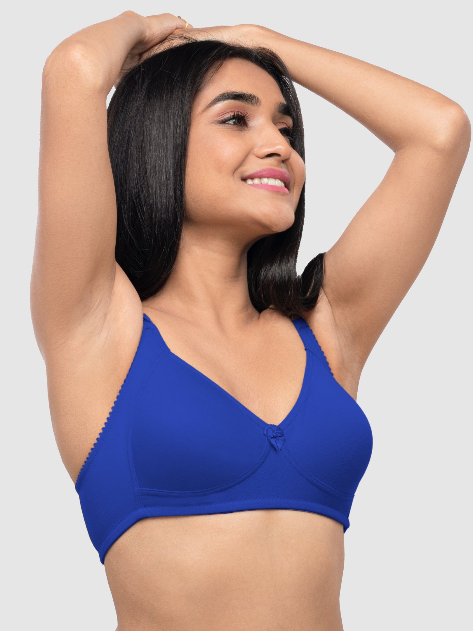 Lovable Ink Blue Non Padded Non Wired Full Coverage Bra Contours-Ink Blue