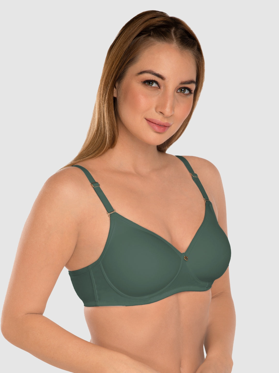 Daisy Dee Dark Green Highly Padded Non-Wired Full Coverage T-Shirt Bra - NMPL_D.GREEN