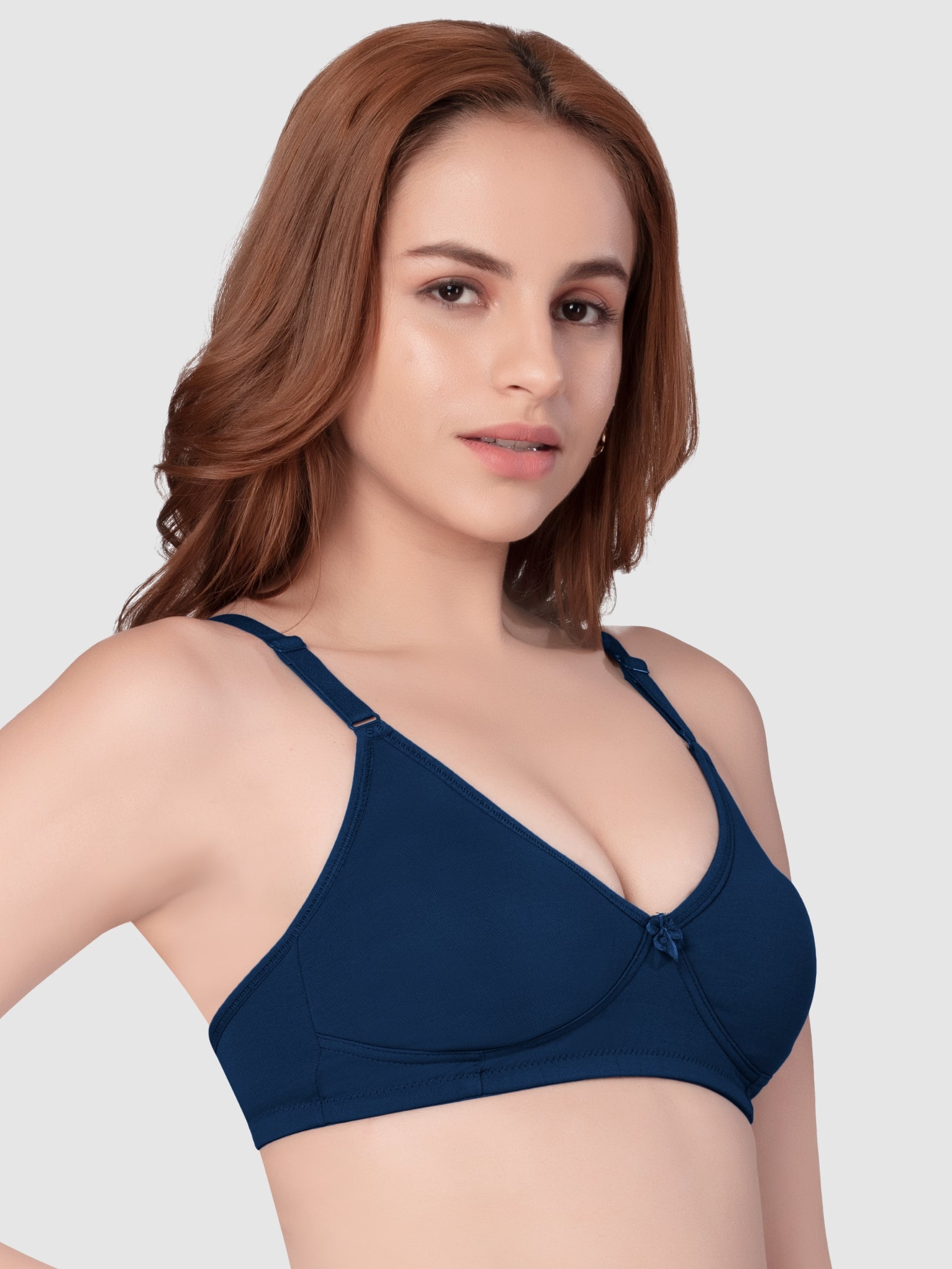 Daisy Dee E Blue Non Padded Non-Wired Full Coverage T-Shirt Bra - NSNA-E Blue