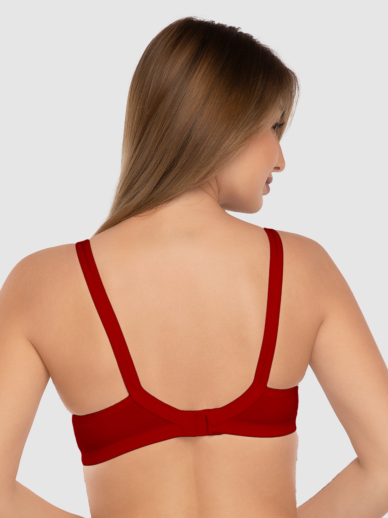 Daisy Dee Red Non Padded Non Wired Full Coverage Bra NSHPU-Red