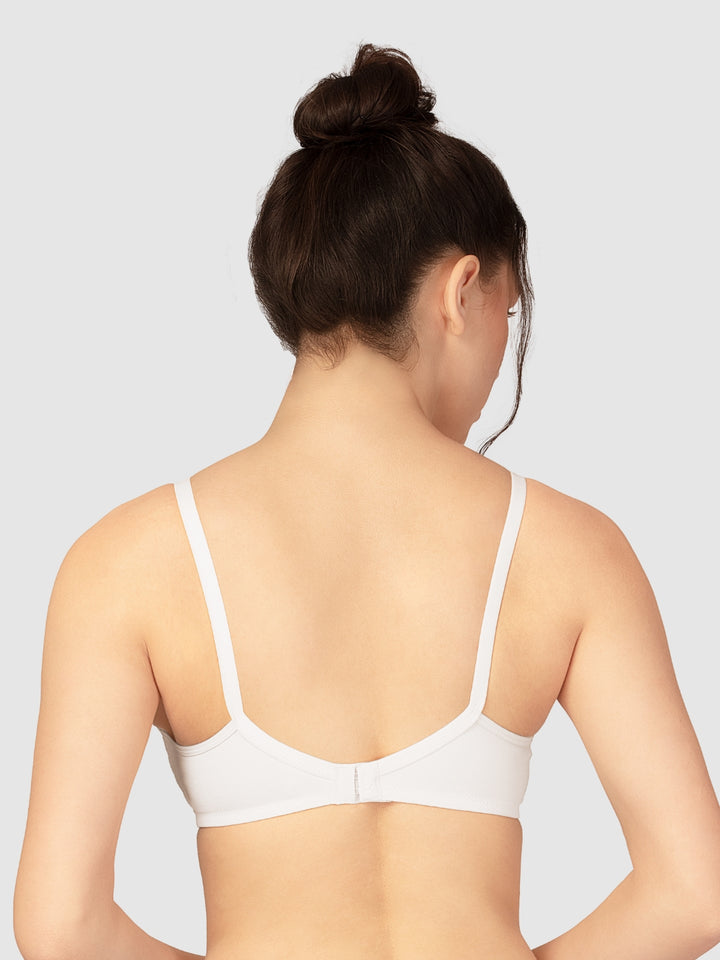Lovable Multicolor Non Padded Non Wired Full Coverage Bra - (Pack of 2) CLASSIC-White/Wine