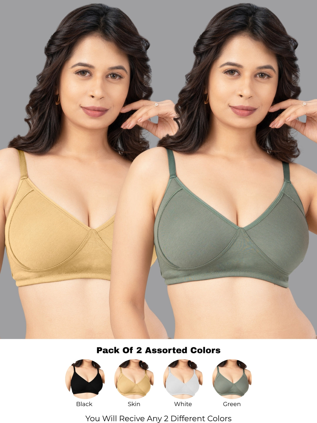 Lovable Womens Non Padded Wirefree Full Coverage Bra