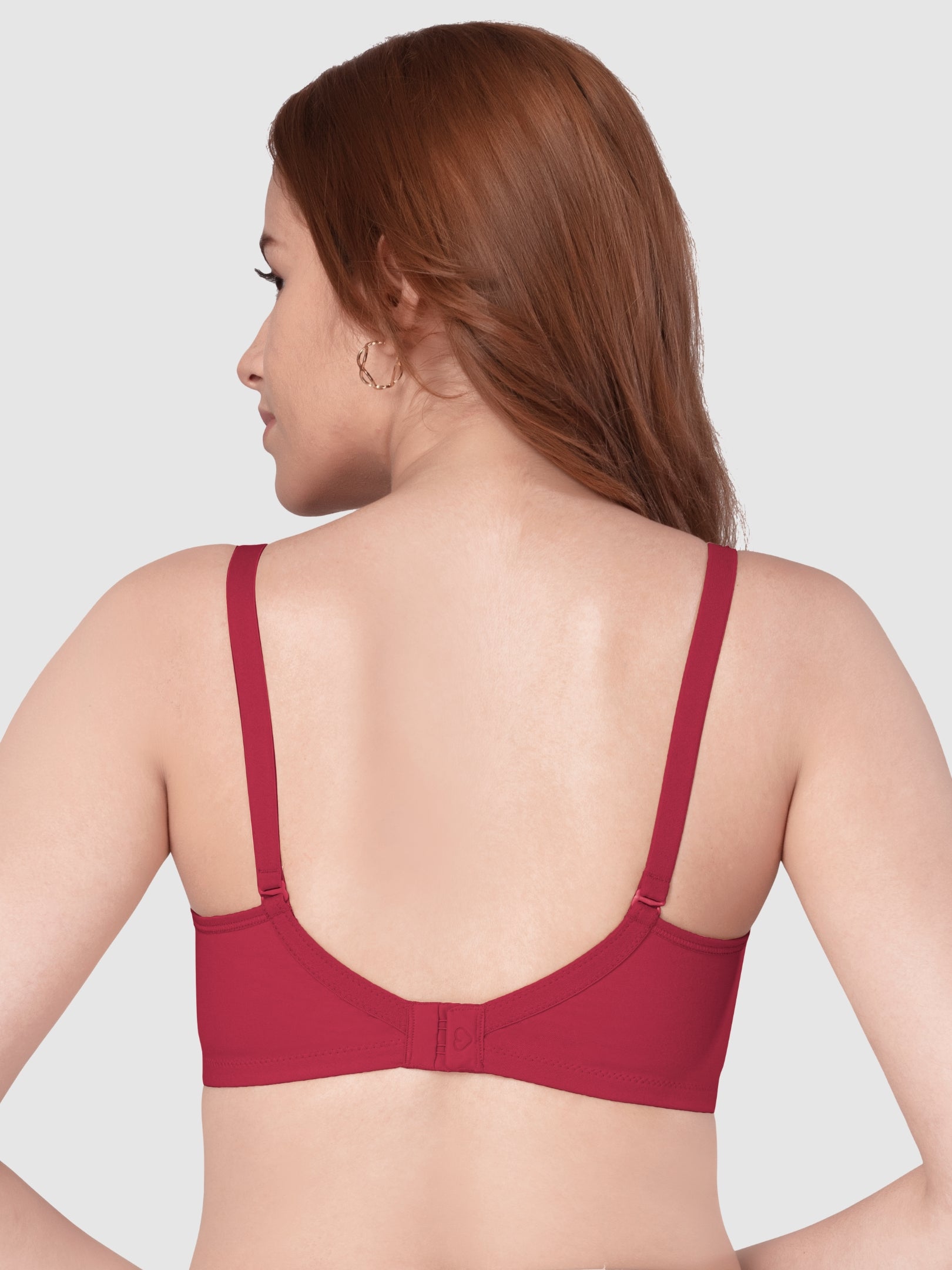 Daisy Dee Crimson Red Lightly Padded Non Wired Full Coverage Bra - NZNTH-Crimson Red