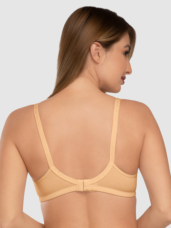 Daisy Dee Multicolor Non Padded Wirefree Full Coverage T-Shirt Bra Pack of 3 - SIMPLYSMOOTH_3PK_WINE/SKIN/WHITE