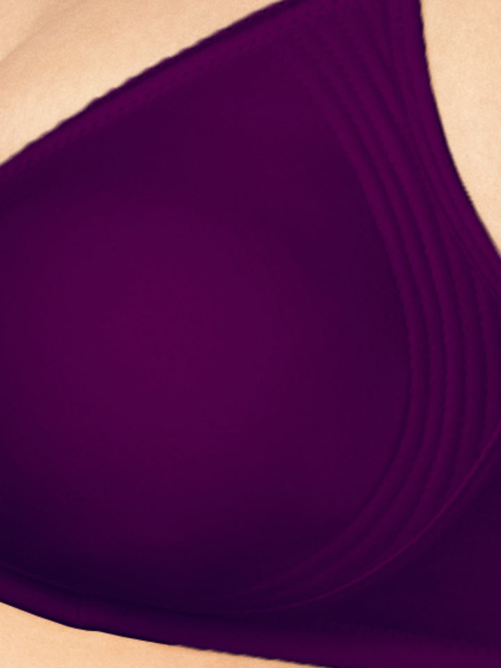 Lovable Multicolor Non Padded Non Wired Full Coverage Bra - (Pack of 2) CLASSIC-E.blue/Wine - Image 6 | Lovable India