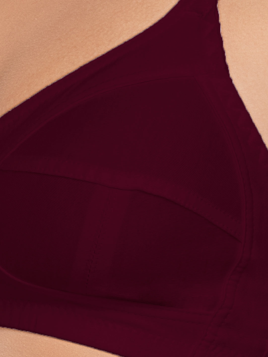 Daisy Dee Black and D. Maroon Non Padded Non Wired Full Coverage Bra Pack of 2 - NSHPU-2PK-BLACK/D. MAROON