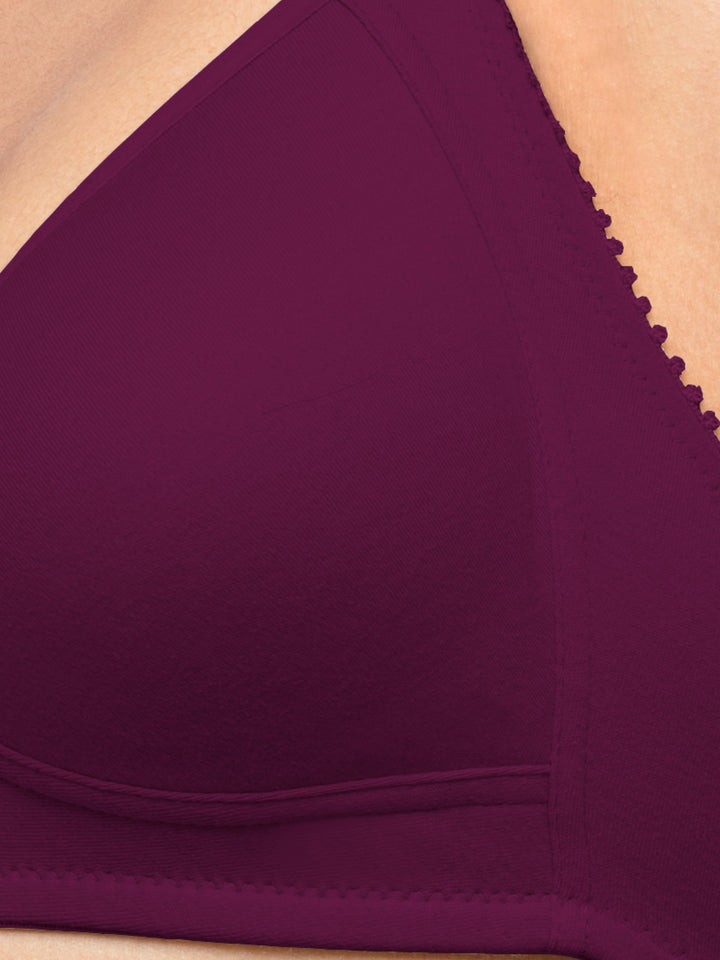 Lovable Multicolor Non Padded Non Wired Full Coverage Bra - (Pack of 2) Contours- Skin/Wine