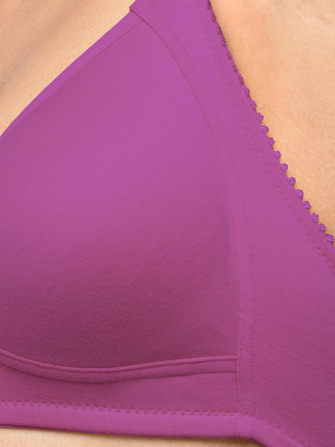 Lovable Multicolor Non Padded Non Wired Full Coverage Bra - (Pack of 2) Contours- D.Maroon/O.Pink