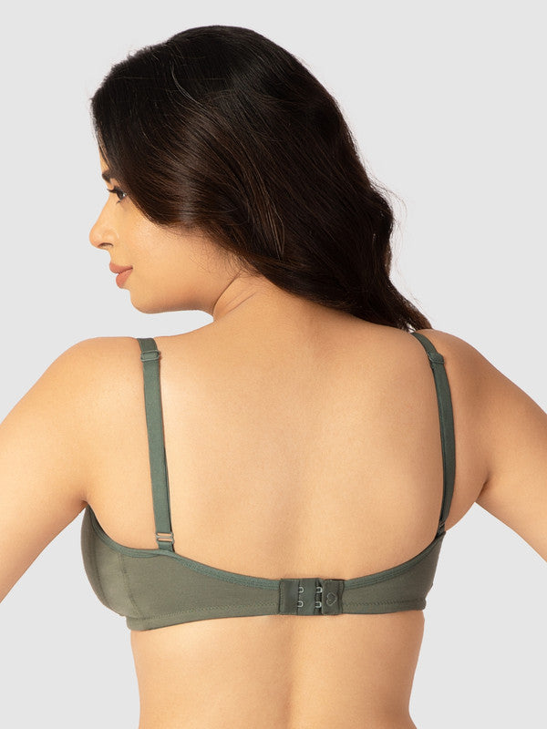 Lovable Womens Green Non Padded Non Wired Full Coverage Bra