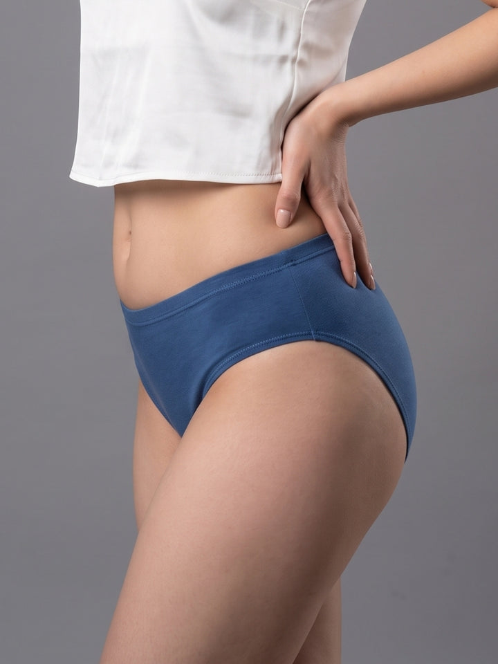 LOVZme Women Assorted Solid Hipster Panty (Pack of 3) - VELVET