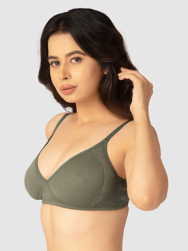 Lovable Womens Green Non Padded Non Wired Full Coverage Bra