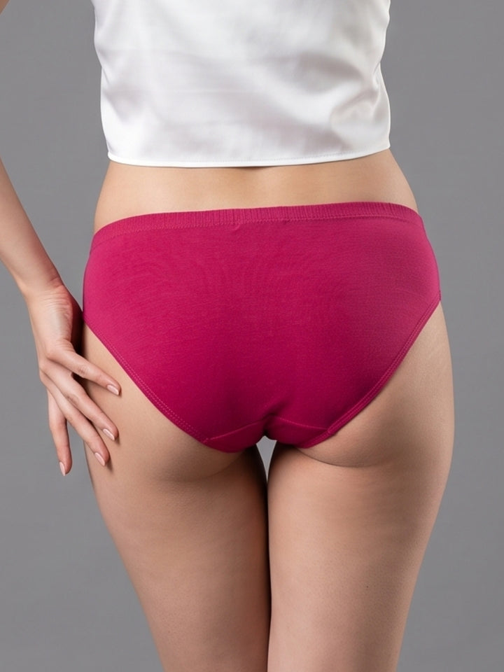 LOVZme Women Assorted Solid Hipster Panty (Pack of 3) - VELVET