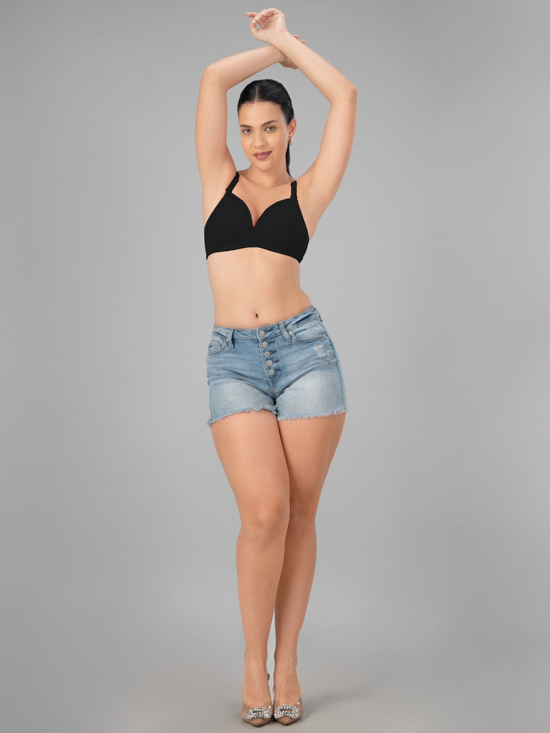 Lovable Black Lightly Padded Non Wired Full Coverage T-Shirt Bra CONFI-41-BLACK