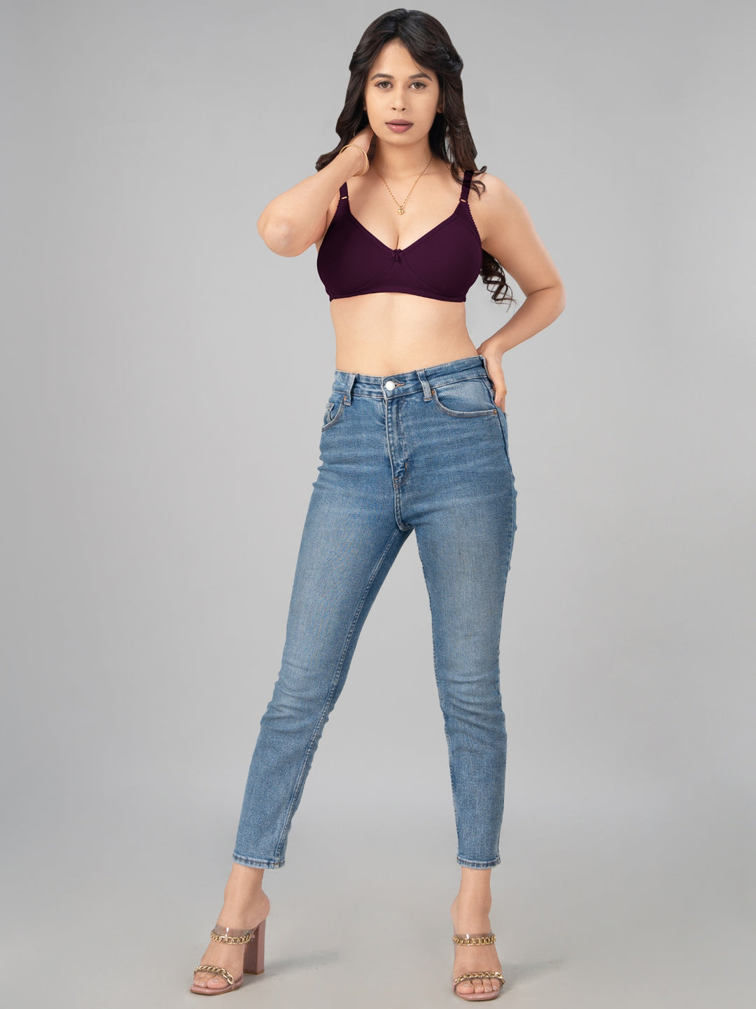 Lovable Multicolor Non Padded Non Wired Full Coverage Bra - (Pack of 2) Contours- C.Pink/Wine