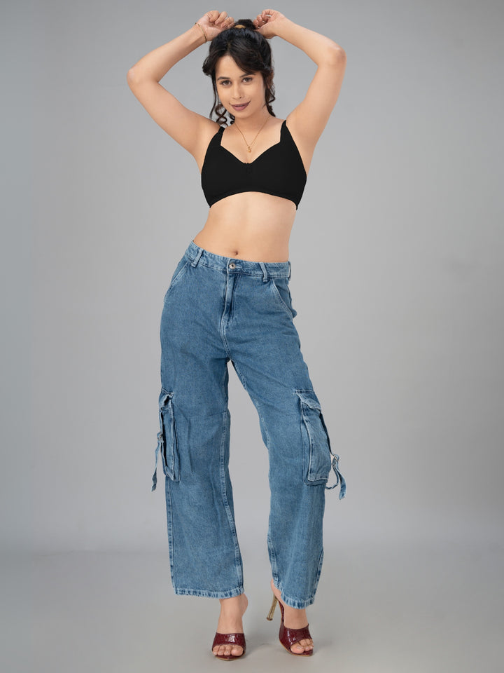 Lovable Black Non Padded Non Wired Full Coverage Bra ADL-13-Black