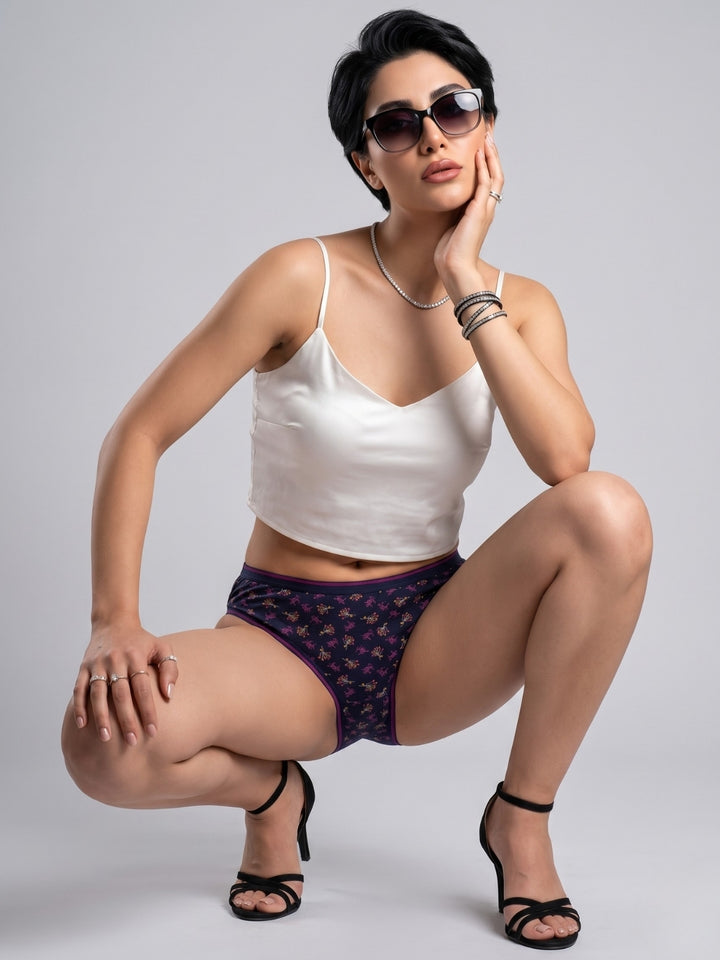 LOVZme Women Assorted Printed Hipster Panty (Pack of 3) - DREAM