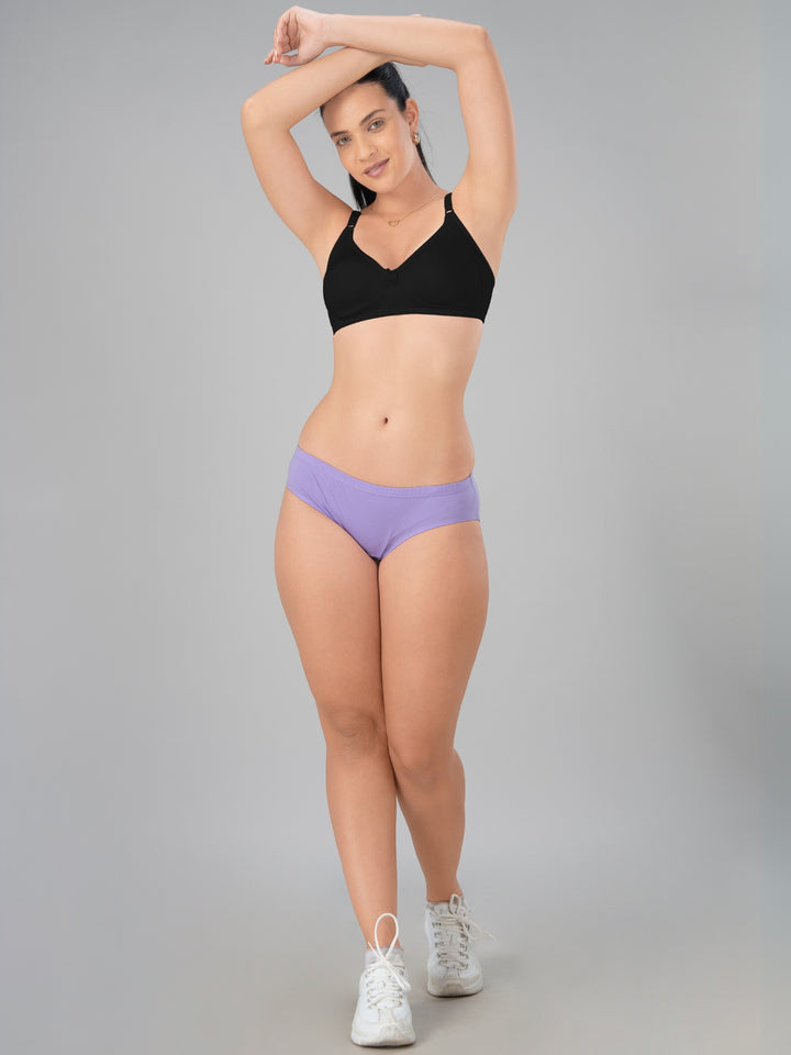 Lovable Black Non Padded Non Wired Full Coverage Bra Plus-Support -Black